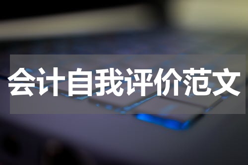 会计自我评价范文