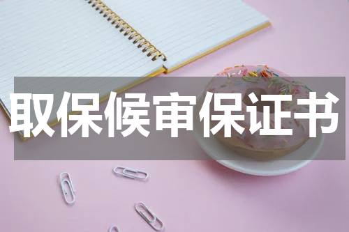 取保候审保证书