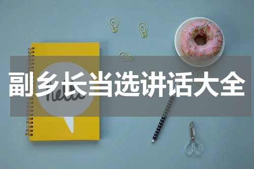 副乡长当选讲话大全