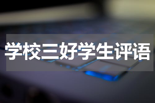 学校三好学生评语