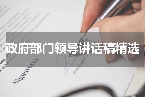 政府部门领导讲话稿精选