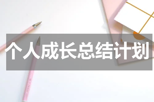 个人成长总结计划