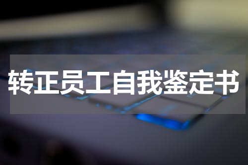转正员工自我鉴定书