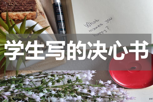 学生写的决心书