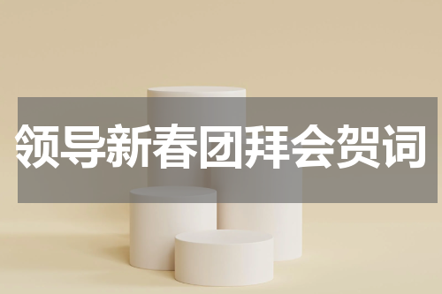 领导新春团拜会贺词