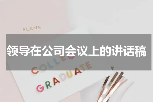 领导在公司会议上的讲话稿