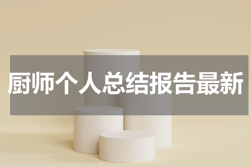 厨师个人总结报告最新