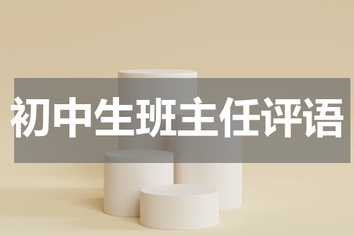 初中生班主任评语