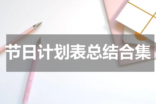 节日计划表总结合集