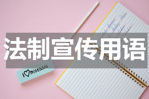 法制宣传用语