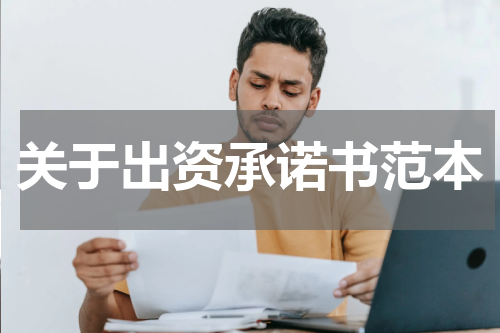 关于出资承诺书范本