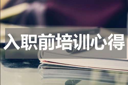 入职前培训心得