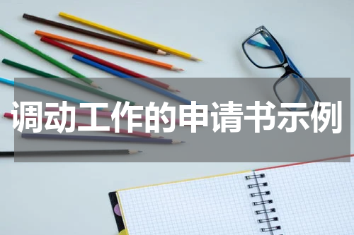 调动工作的申请书示例