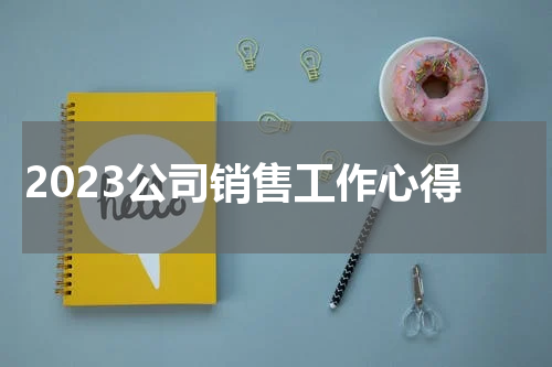 2023公司销售工作心得
