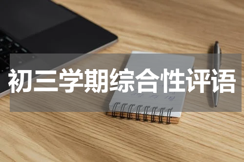 初三学期综合性评语