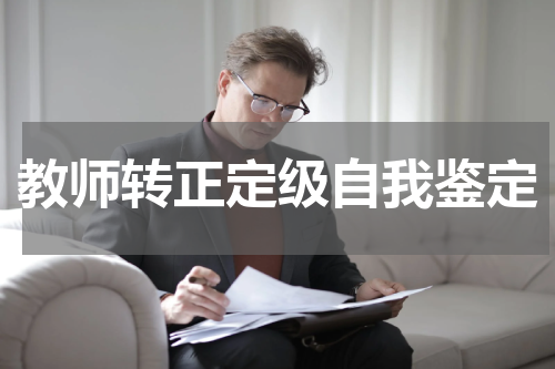 教师转正定级自我鉴定