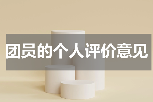 团员的个人评价意见