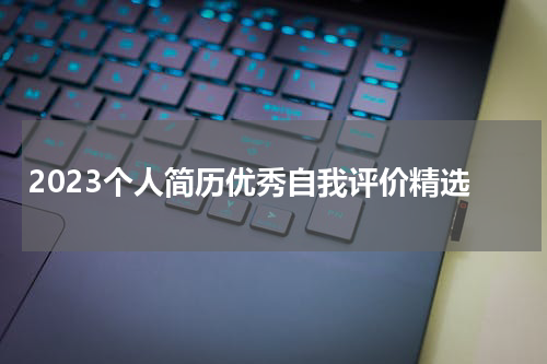 2023个人简历优秀自我评价精选