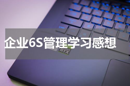 企业6S管理学习感想