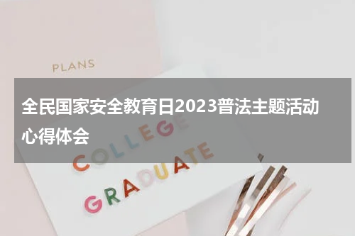 全民国家安全教育日2023普法主题活动心得体会
