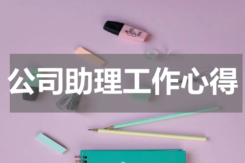 公司助理工作心得