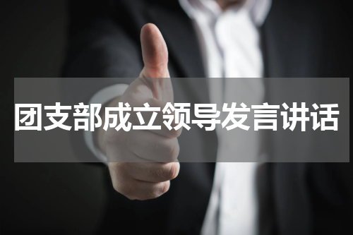 团支部成立领导发言讲话