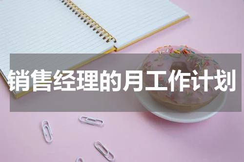 销售经理的月工作计划