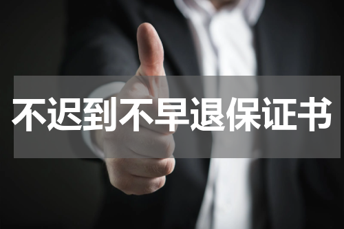 不迟到不早退保证书