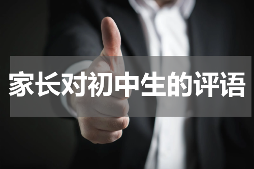 家长对初中生的评语