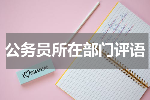 公务员所在部门评语