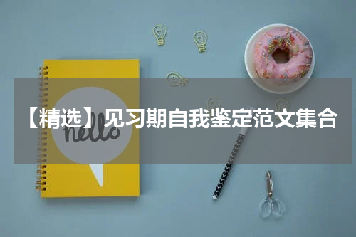 【精选】见习期自我鉴定范文集合