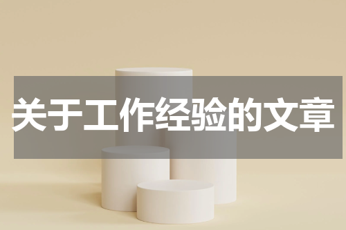 关于工作经验的文章