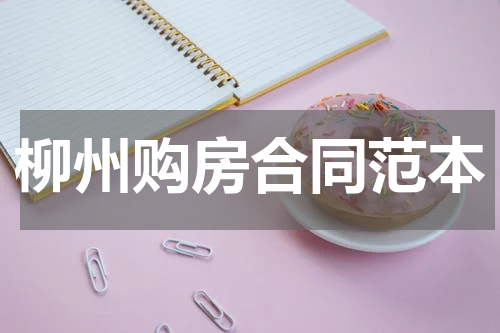 柳州购房合同范本