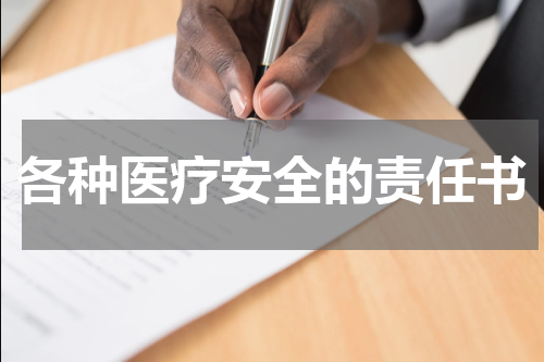 各种医疗安全的责任书