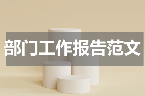 部门工作报告范文