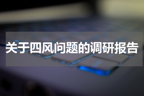 关于四风问题的调研报告