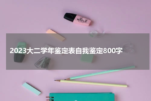 2023大二学年鉴定表自我鉴定800字