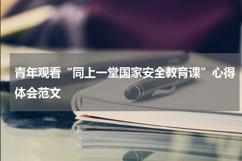 青年观看“同上一堂国家安全教育课”心得体会范文