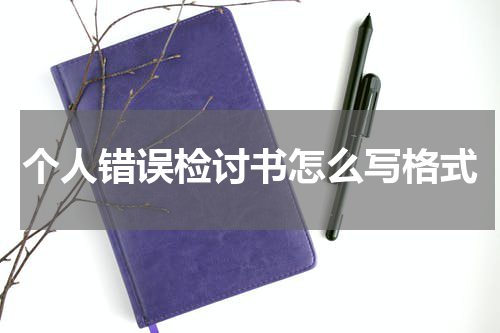 个人错误检讨书怎么写格式