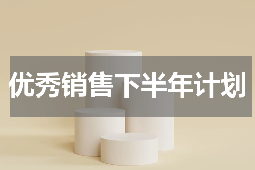 优秀销售下半年计划