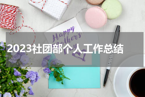 2023社团部个人工作总结