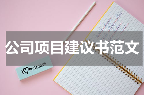 公司项目建议书范文