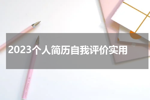 2023个人简历自我评价实用