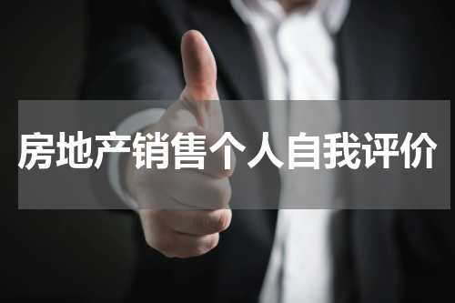 房地产销售个人自我评价