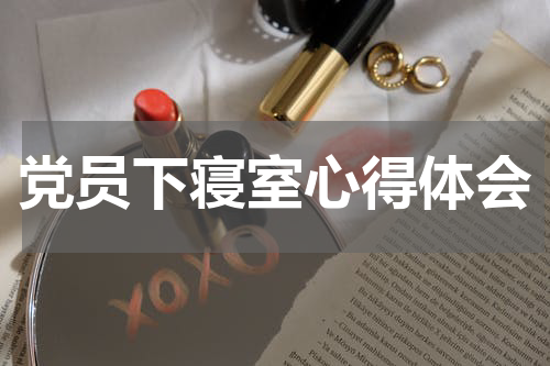 党员下寝室心得体会