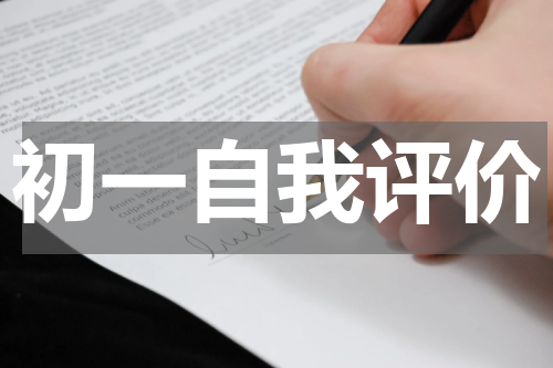 初一自我评价