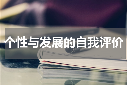 个性与发展的自我评价
