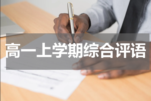 高一上学期综合评语