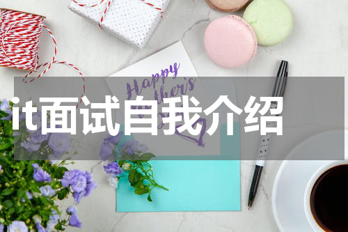 it面试自我介绍