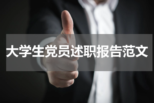 大学生党员述职报告范文